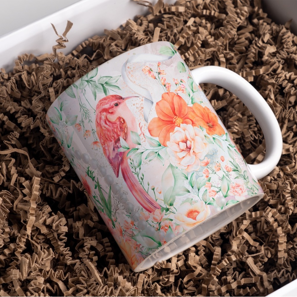 Handmade Spring Garden Coffee Cup | New 15oz Spring Garden Coffee Mug